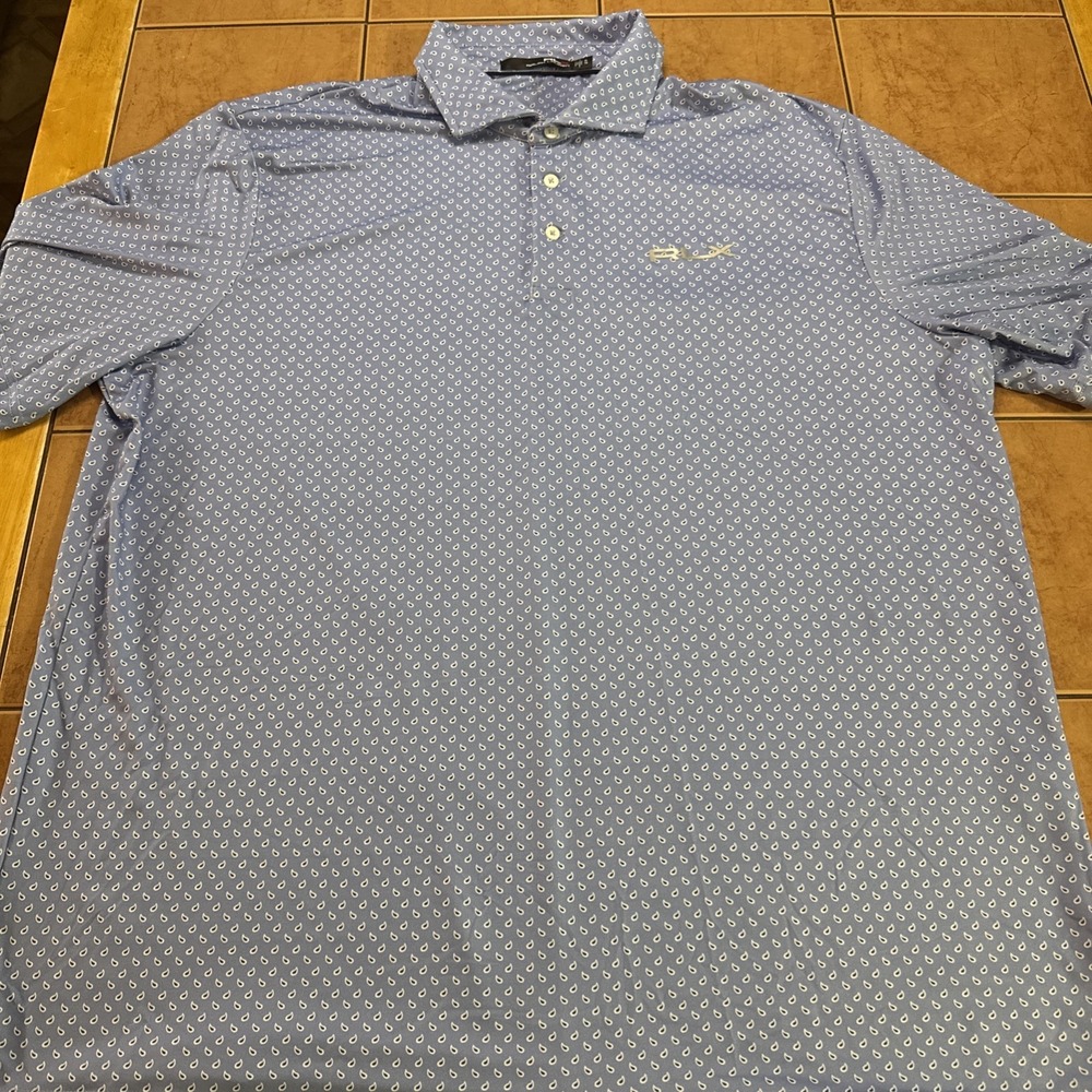 RLX Ralph Lauren Polo Shirt Mens Sz‎ XL All Over Print Paisley Golf Performance